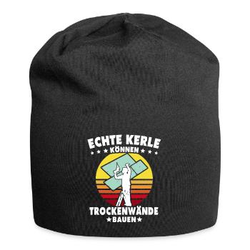 Trockenbauer Trockenbaumonteur Trockenbau - Jersey-Beanie - Schwarz - Vorne