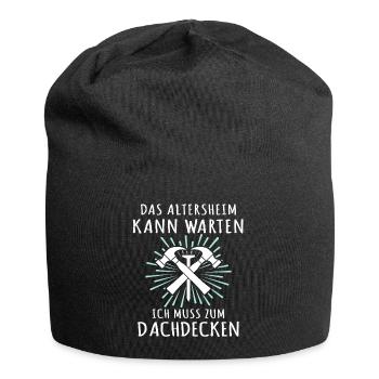 Dachdecker Sprüche Dachdecken - Jersey-Beanie - Schwarz - Vorne