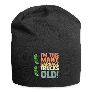 Garbage Truck Garbage Man 4e anniversaire Recyclage des ordures - Bonnet en jersey - noir - Devant