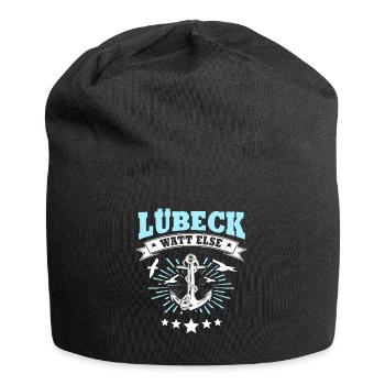 Lübeck Sprüche Hansestadt Luebeck - Jersey-Beanie - Schwarz - Vorne