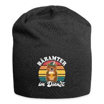 Beamter Bär Bier Bären Biersprüche Biertrinker - Jersey-Beanie - Schwarz - Vorne