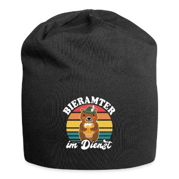 Beamter Bär Bier Bären Biersprüche Biertrinker - Jersey-Beanie - Schwarz - Vorne