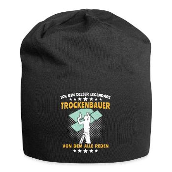 Trockenbauer Trockenbaumonteur Trockenbau - Jersey-Beanie - Schwarz - Vorne