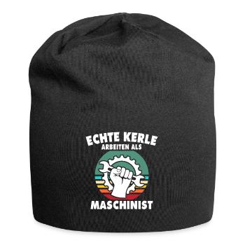 Maschinist Sprüche Maschinisten - Jersey-Beanie - Schwarz - Vorne
