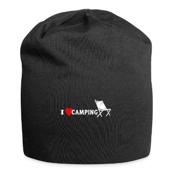 Camping Campingplatz Campen - Jersey-Beanie - Schwarz - Vorne