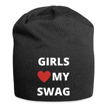 Girls love my swag - Jersey-Beanie - Schwarz - Vorne