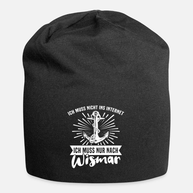 Wismar - Jersey-Beanie - Schwarz