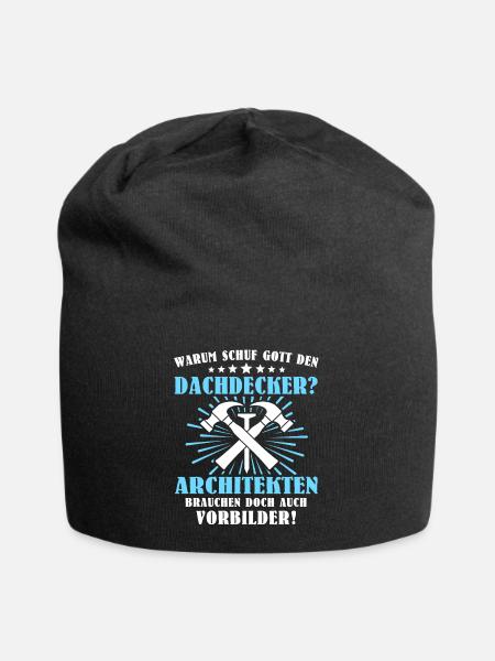Dachdecker Beruf Dachdecken - Jersey-Beanie - Schwarz