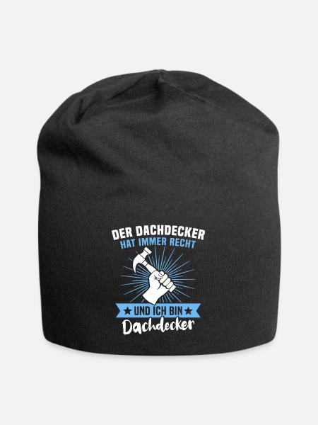 Dachdecker Beruf Dachdecken - Jersey-Beanie - Schwarz