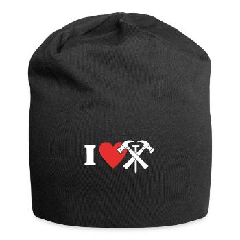 Roofer Love I Love Roofing - Jersey Beanie - black - Front