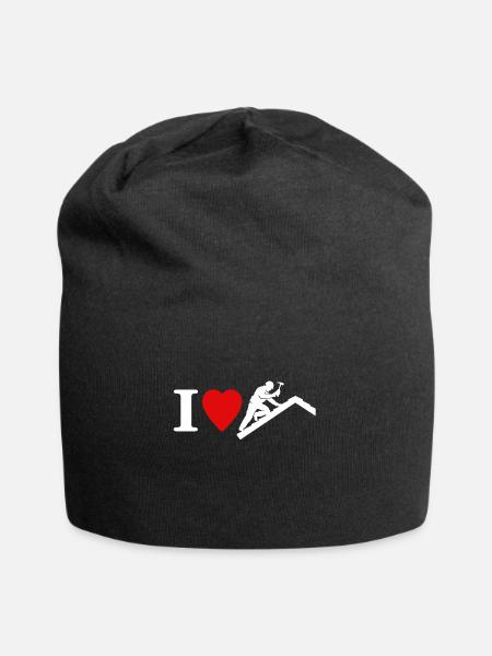 Couvreur Amour J’aime Toiture - Bonnet en jersey - noir