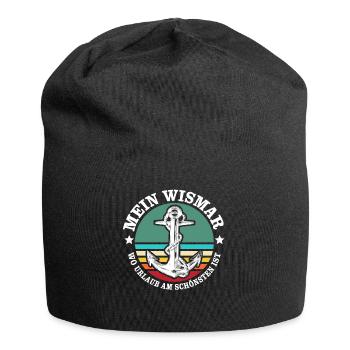 Wismar Ostsee Wismarer Urlaub - Jersey-Beanie - Schwarz - Vorne