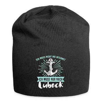 Lübeck Sprüche Hansestadt Luebeck - Jersey-Beanie - Schwarz - Vorne