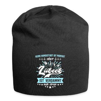 Lübeck Sprüche Hansestadt Luebeck - Jersey-Beanie - Schwarz - Vorne