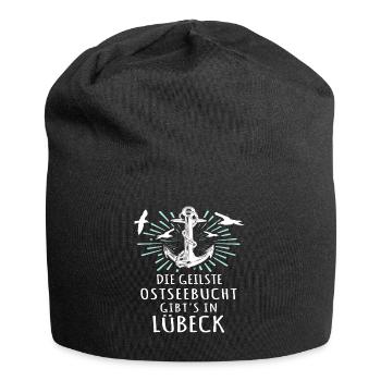 Lübeck Sprüche Hansestadt Luebeck - Jersey-Beanie - Schwarz - Vorne