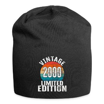 Geburtsjahr 2000 Vintage Limited Edition Retro - Jersey-Beanie - Schwarz - Vorne