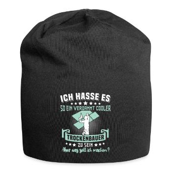 Trockenbauer Trockenbaumonteur Trockenbau - Jersey-Beanie - Schwarz - Vorne