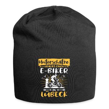 Ebike Lübeck Ebiking Lübecker E-Biker - Jersey-Beanie - Schwarz - Vorne