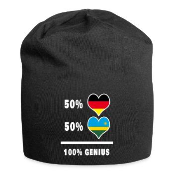 Allemagne et Rwanda 100% Brillant / Cadeau - Bonnet en jersey - noir - Devant