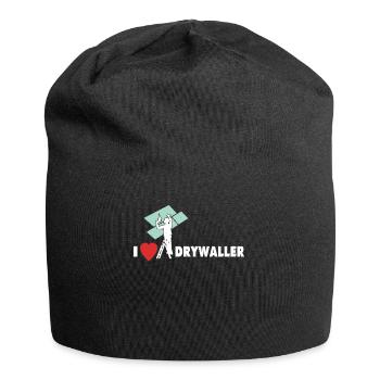 I Love Drywall Love Drywall Builder - Jersey Beanie - black - Front
