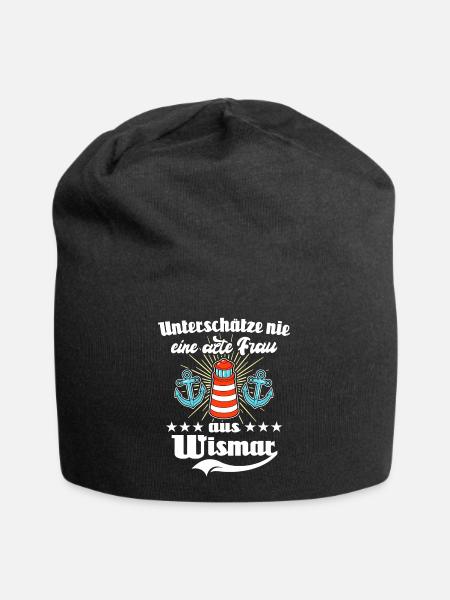 Wismar Ostsee Wismarer Urlaub - Jersey-Beanie - Schwarz