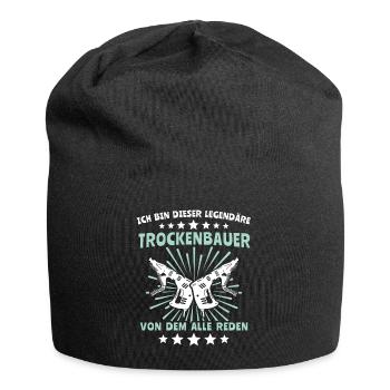 Trockenbauer Sprüche Trockenbau - Jersey-Beanie - Schwarz - Vorne