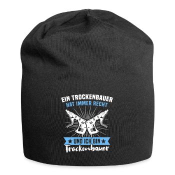 Trockenbauer Sprüche Trockenbau - Jersey-Beanie - Schwarz - Vorne