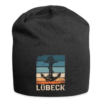 Lübeck Ostsee Sprüche Lübecker - Jersey-Beanie - Schwarz - Vorne