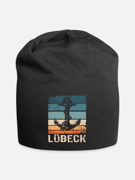 Lübeck Ostsee Sprüche Lübecker - Jersey-Beanie - Schwarz