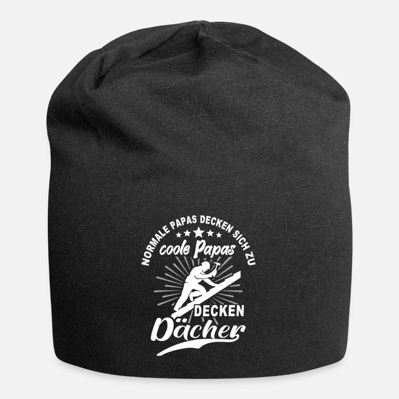 Dachdecker Papa Dachdecken Papas - Jersey-Beanie - Schwarz