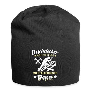 Dachdecker Papa Dachdecken Papas - Jersey-Beanie - Schwarz - Vorne