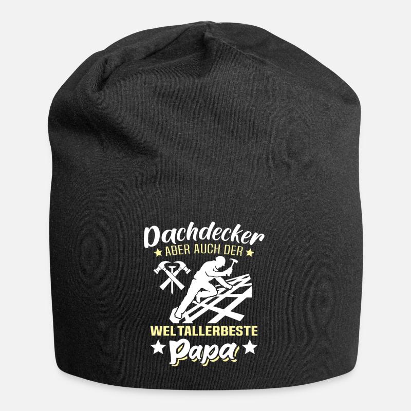 Dachdecker Papa Dachdecken Papas - Jersey-Beanie - Schwarz
