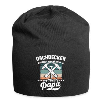 Papa Dachdecker Vater Dachdecken - Jersey-Beanie - Schwarz - Vorne