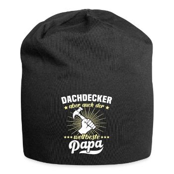 Papa Dachdecker Vater Dachdecken - Jersey-Beanie - Schwarz - Vorne