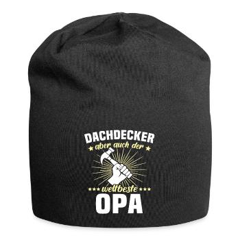 Papa Dachdecker Vater Dachdecken - Jersey-Beanie - Schwarz - Vorne