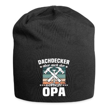 Papa Dachdecker Vater Dachdecken - Jersey-Beanie - Schwarz - Vorne