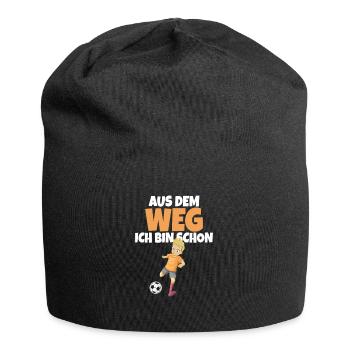 Fussballspieler Kindergeburtstag 7 Jahre - Jersey-Beanie - Schwarz - Vorne