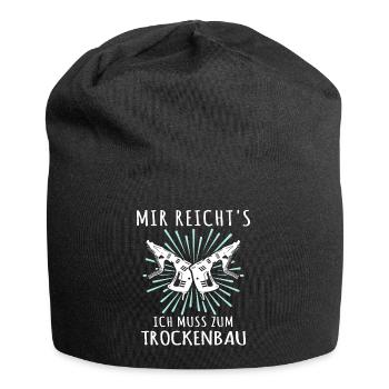 Trockenbauer Sprüche Trockenbau - Jersey-Beanie - Schwarz - Vorne