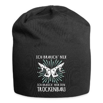 Trockenbauer Sprüche Trockenbau - Jersey-Beanie - Schwarz - Vorne