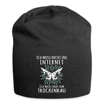 Trockenbauer Sprüche Trockenbau - Jersey-Beanie - Schwarz - Vorne