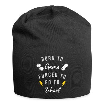 Born To Game forced To School - Jersey Beanie - black - Front