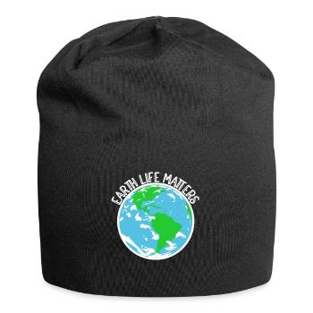 Naturschutz Klima Naturschützer Meer - Jersey-Beanie - Schwarz - Vorne