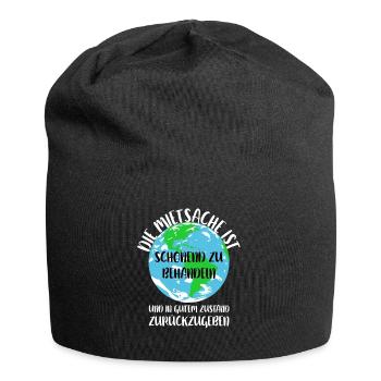 Naturschutz Klima Naturschützer Meer - Jersey-Beanie - Schwarz - Vorne
