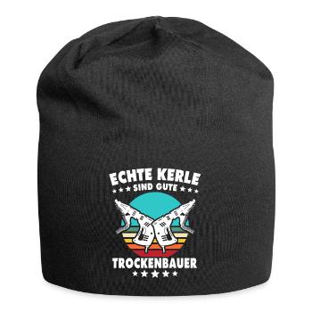 Trockenbauer Trockenbaumonteur Trockenbau - Jersey-Beanie - Schwarz - Vorne