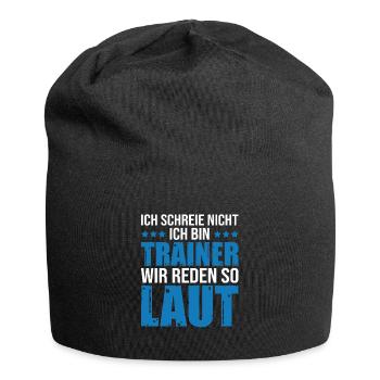 Fußballtrainer Spruch Bester Trainer Fußballcoach - Jersey-Beanie - Schwarz - Vorne