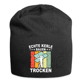 Trockenbauer Trockenbaumonteur Trockenbau - Jersey-Beanie - Schwarz - Vorne