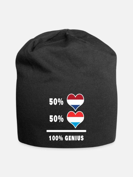 Luxembourg et Pays-Bas - Genial//Geschenk - Bonnet en jersey - noir