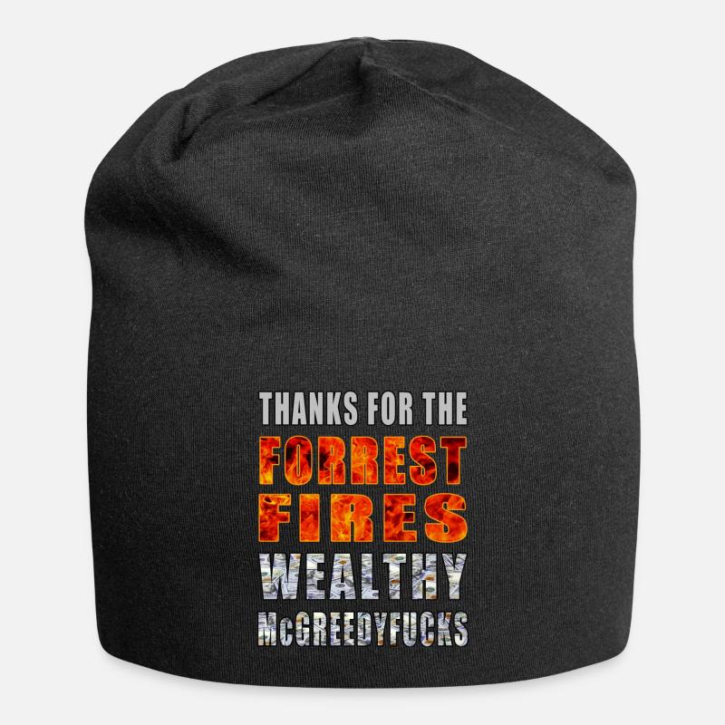 Merci pour le Forrest Fires Wealthy McGreedyf##ks - Bonnet en jersey - noir