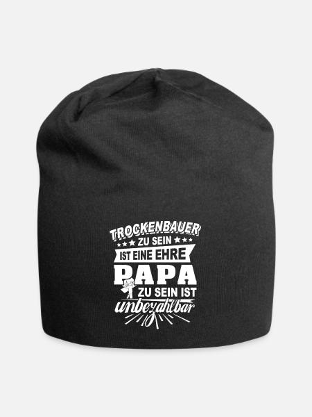 Trockenbauer Trockenbau Papa - Jersey-Beanie - Schwarz