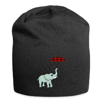 Elephant Elephant Elephant Proboscis Zoo Circus - Jersey Beanie - black - Front